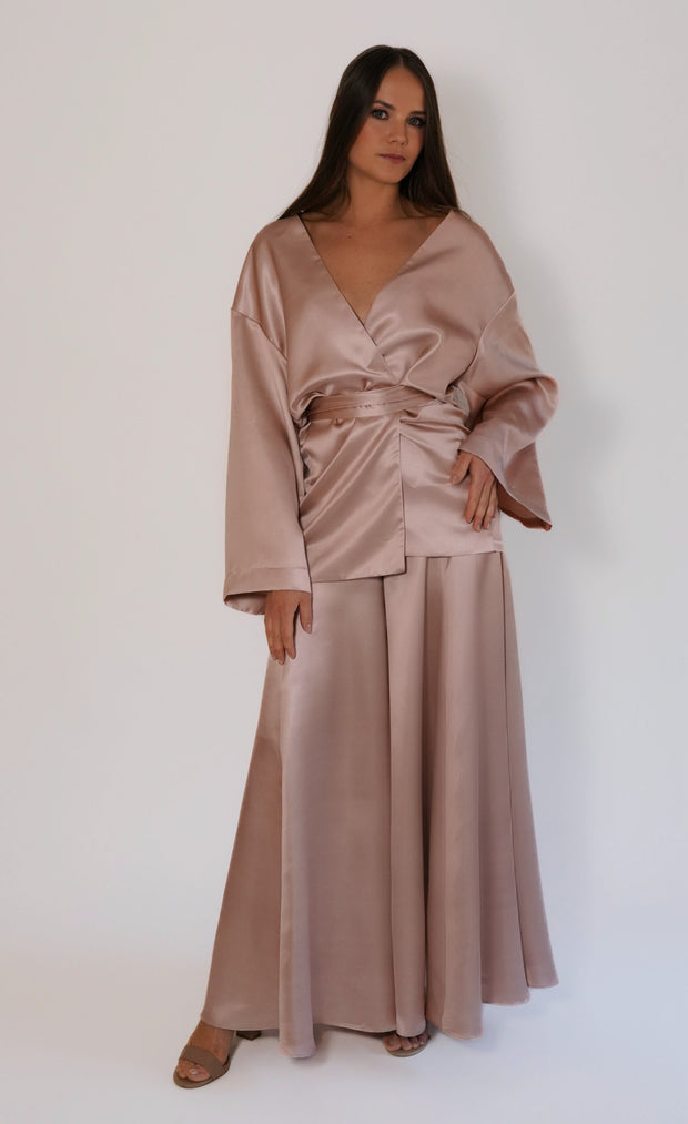 Valentina Wide-Leg Silk Pants