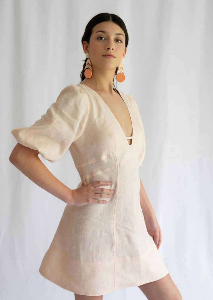 linen dress summer mini LINEN SHORT DRESS V Neck, Linen Mini Dress, Linen Sundress, V Neck Linen Dress, Short Dress, Summer Dress, Hannah Canvas