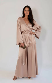 Valentina Silk Belted Kimono Blouse