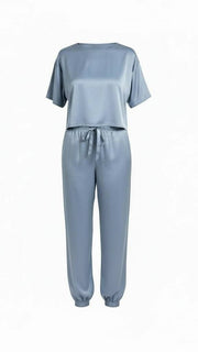 Washable Italian Silk Pajamas Set in Amethyst