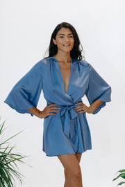 Blue Silk Robe