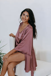 Purple Italian Silk pajamas set