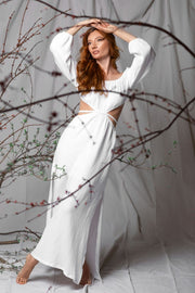 My True Love Organic Cotton Cutout Maxi Dress